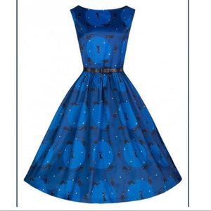 Liny Bop “Audrey” Swing Dress, Black Cat NWT 2X